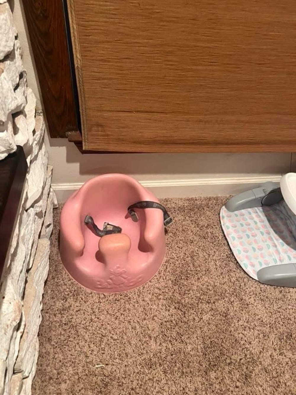 Pink Baby Floor Seat with Safety Straps - Unbranded